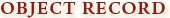 Object Record